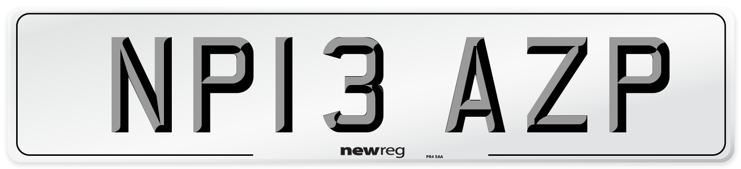 NP13 AZP Number Plate from New Reg
